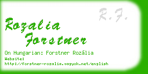 rozalia forstner business card