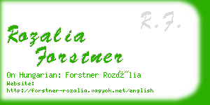 rozalia forstner business card